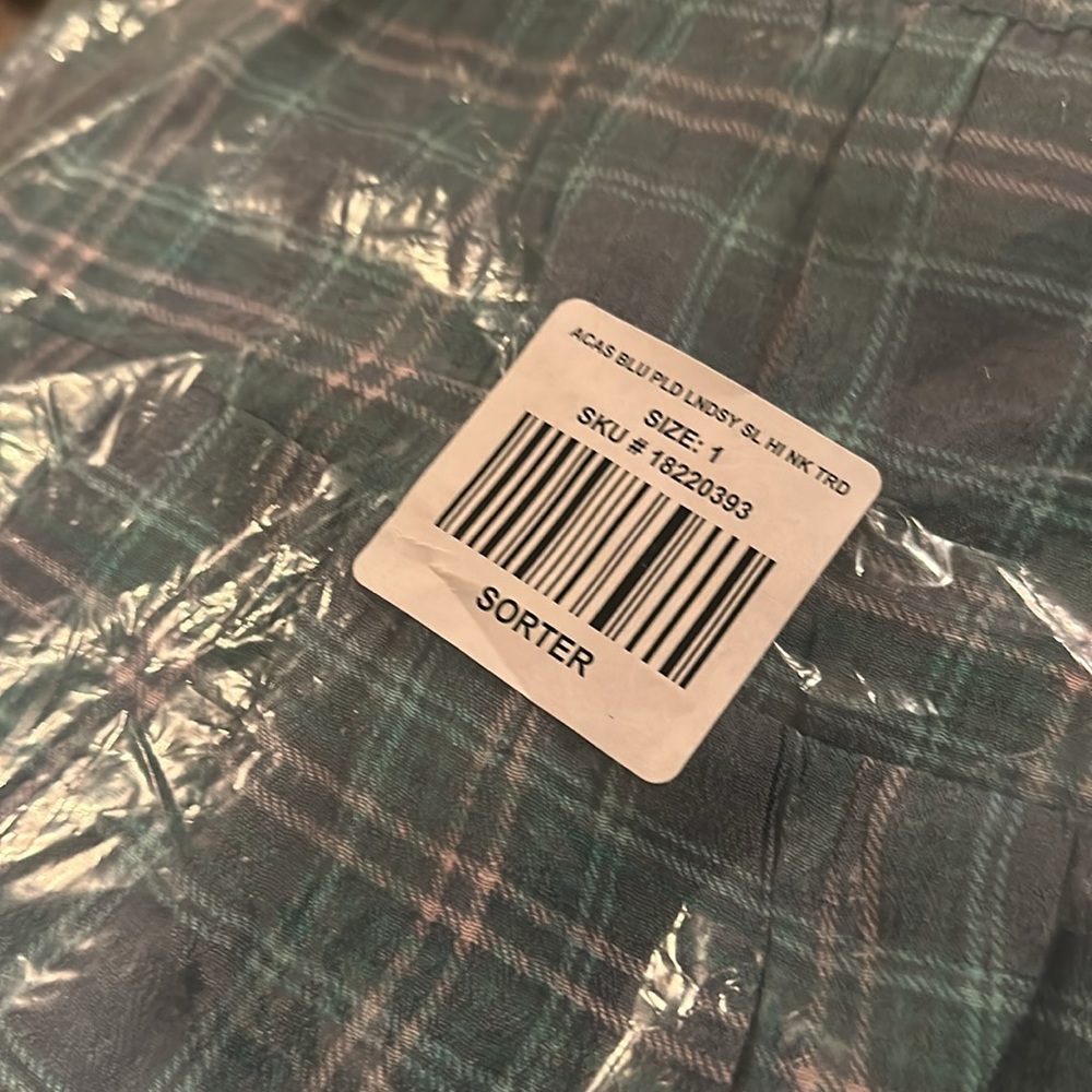 Torrid NWT Maxi Lindsay Hi-Low Tiered Maxi Dress Size 1X Blue Plaid Sleeveless - Picture 6 of 6